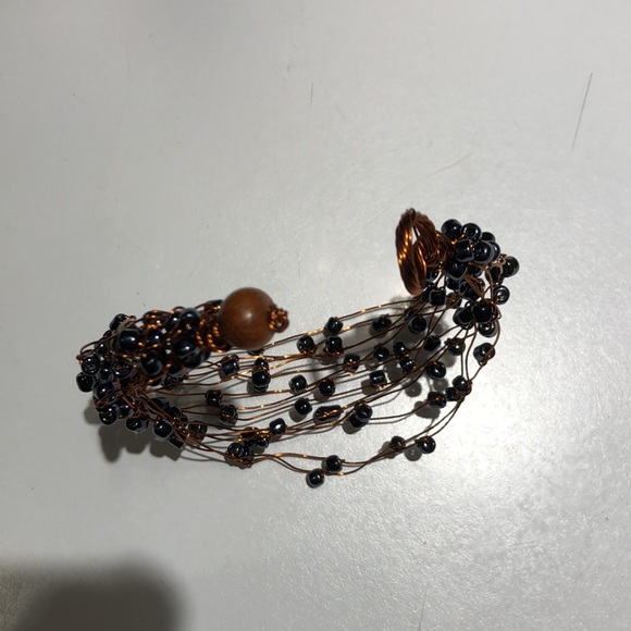 Handmade Wire Beaded Bracelet - Picture 4 of 11